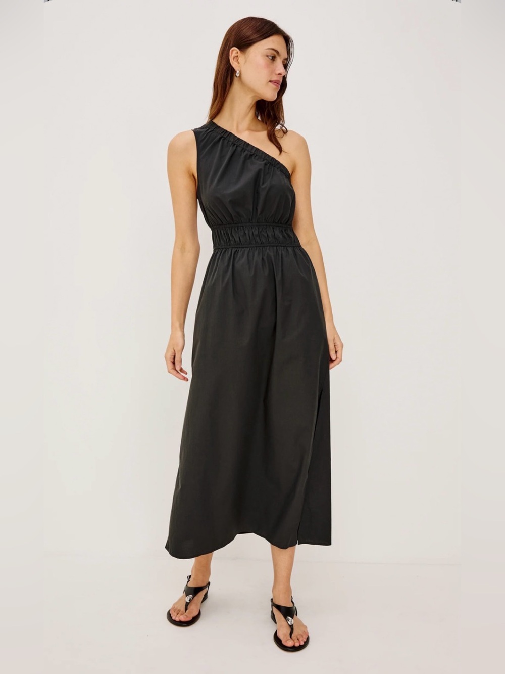 Rails Selani One-Shoulder Black Dress NWT